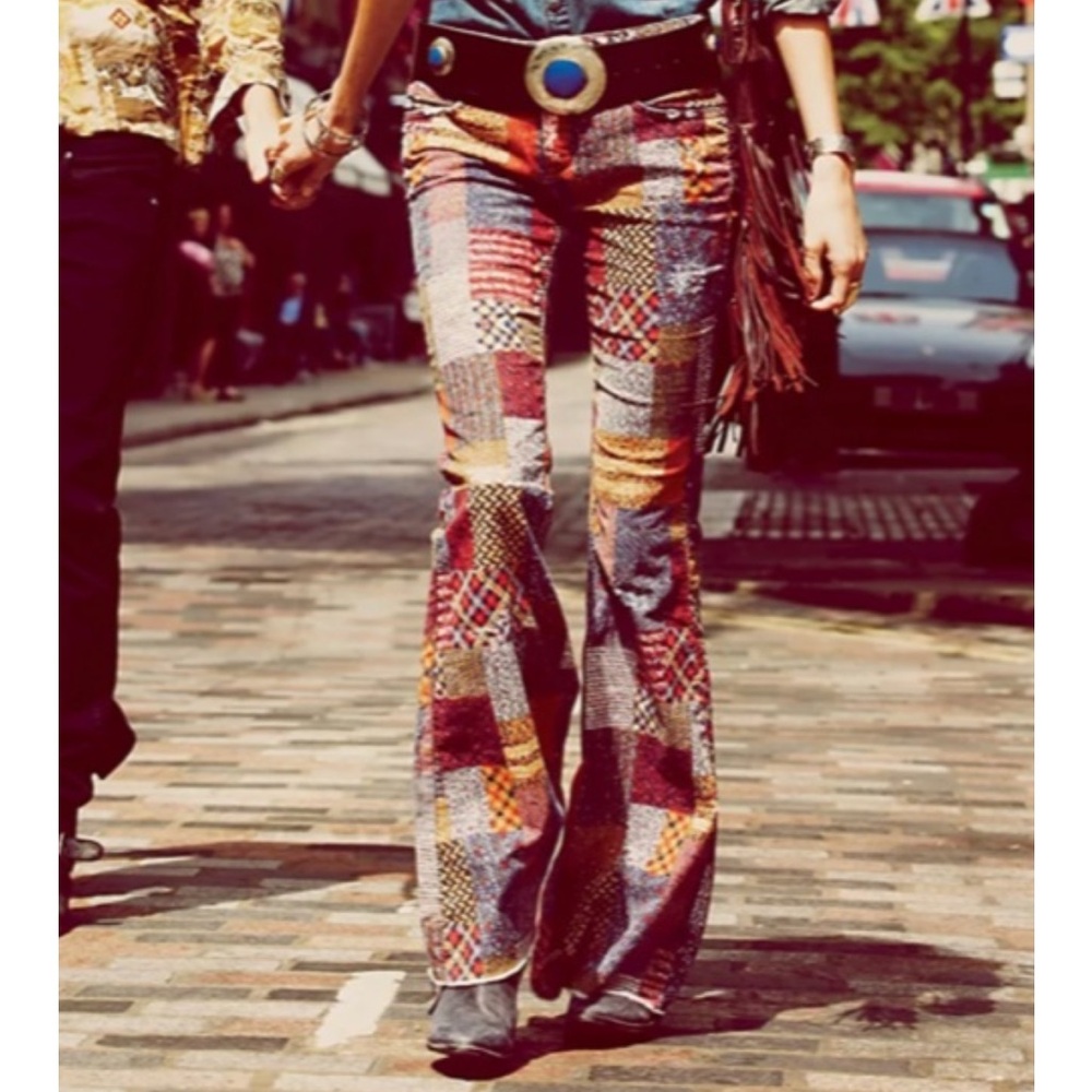 Vintage free people 24 Patchwork corduroy Flare Pants
